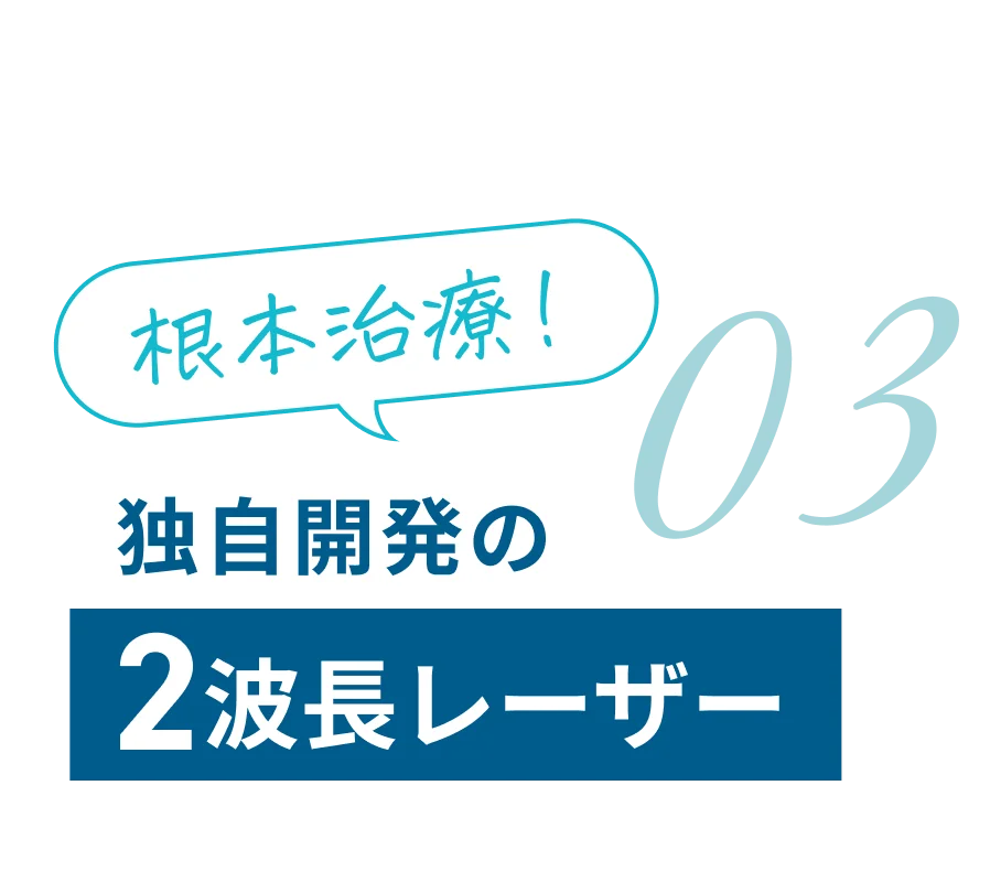 根本治療 独自開発の2波長レーザー