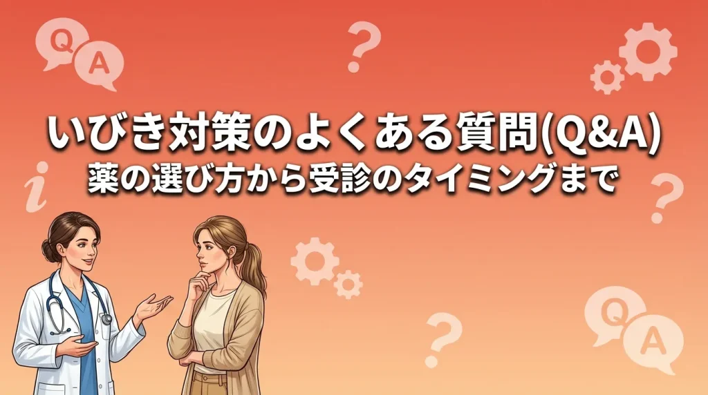 いびき対策に関するよくある質問と回答をまとめたQ&Aのイメージ画像