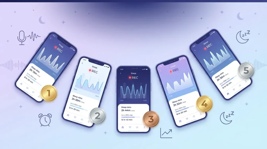 無料で使えるいびき録音アプリおすすめ5選を紹介する見出し画像