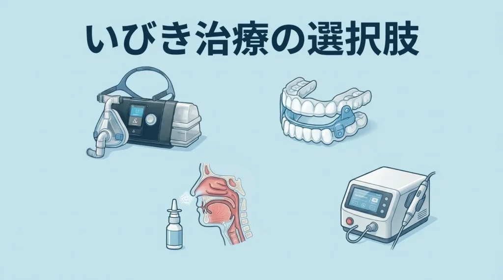 いびきに対して内科で相談できる治療と耳鼻科・歯科と連携する治療