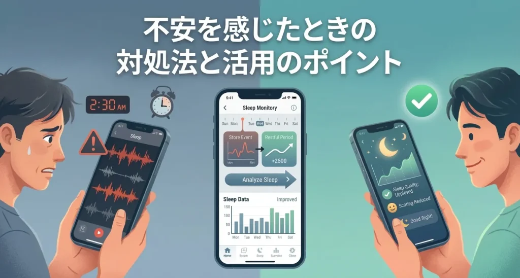いびきアプリが怖いと感じたときの対処法と活用のポイントを解説する見出し画像