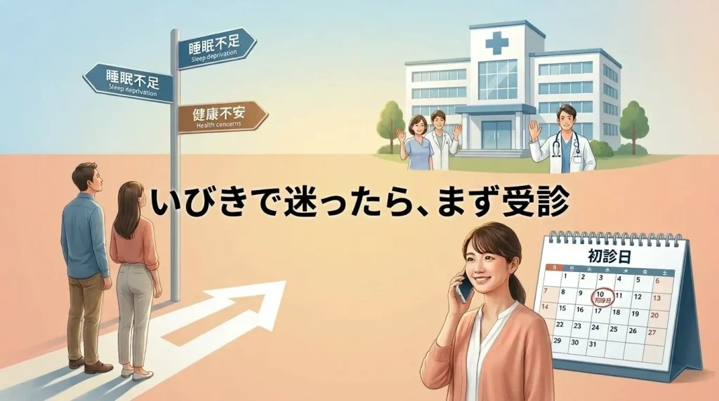 いびきで迷ったときに内科・呼吸器内科・耳鼻科など受診先を決める重要性