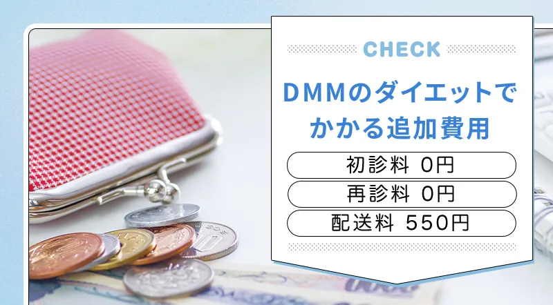 DMMのダイエットプランでかかる初診料と配送料