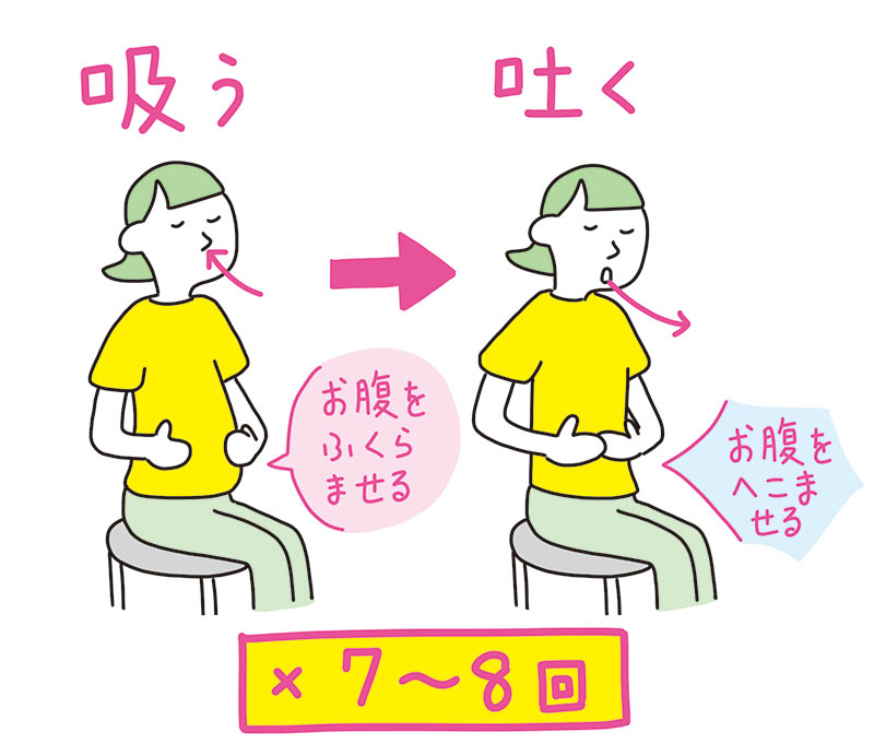 腹式呼吸で心と体を落ち着かせる方法